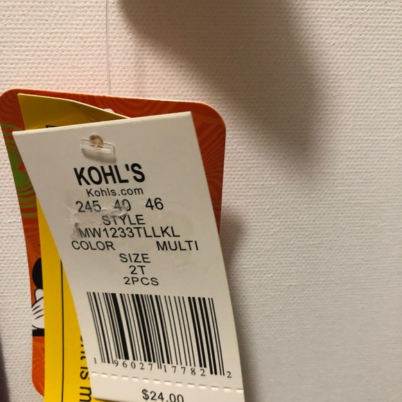 Disney for Kohls Mickey & Minnie Halloween Pajama Set 2 Piece New 2T - Picture 13 of 16